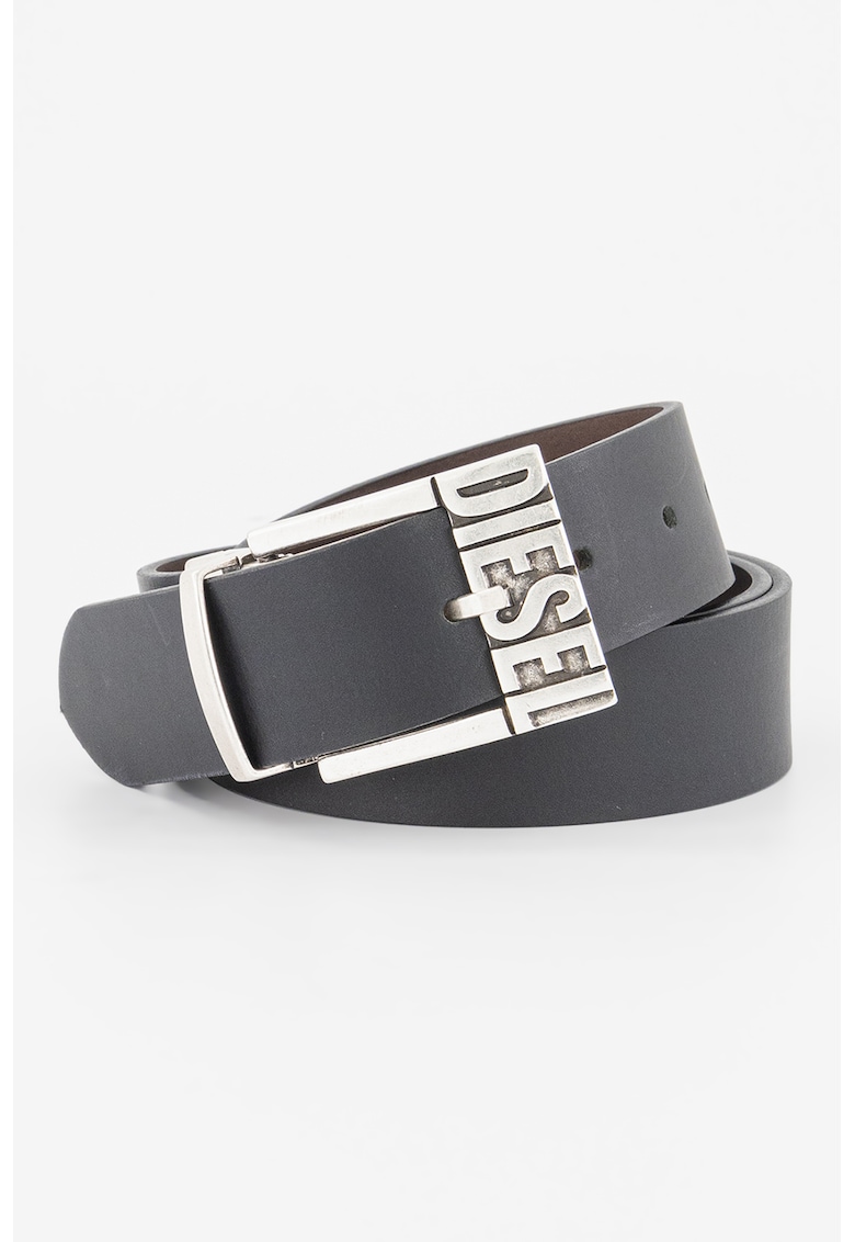 Curea din piele cu catarama logo metalica Curea din piele cu catarama logo metalica