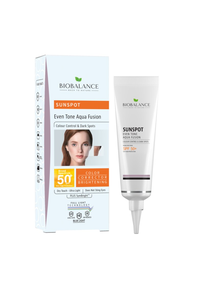 Crema solara SPF 50+ Aqua Fusion - uniformizanta impotriva petelor pigmentare - 40 ml