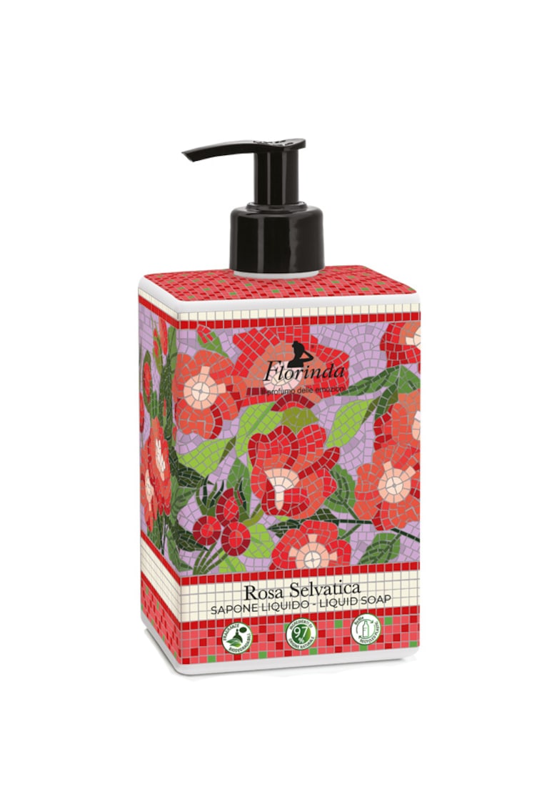 Sapun lichid vegetal cu trandafir salbatic - Florinda - 500 ml