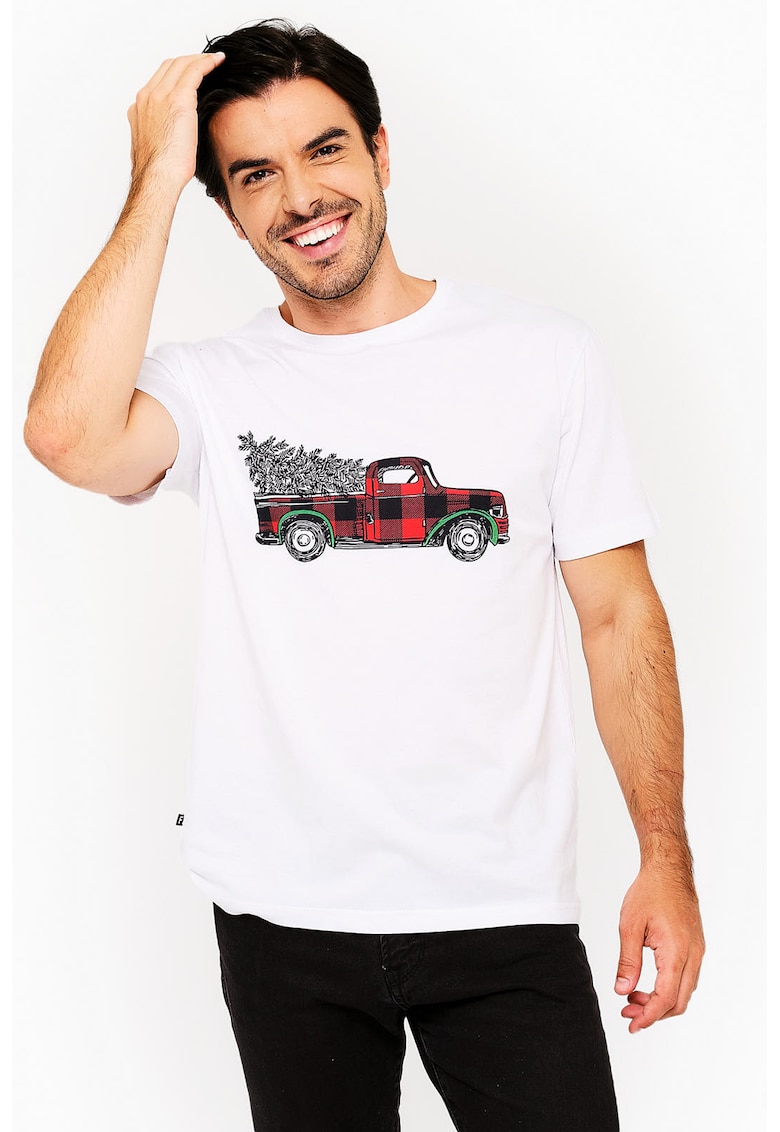 Tricou de bumbac cu imprimeu grafic