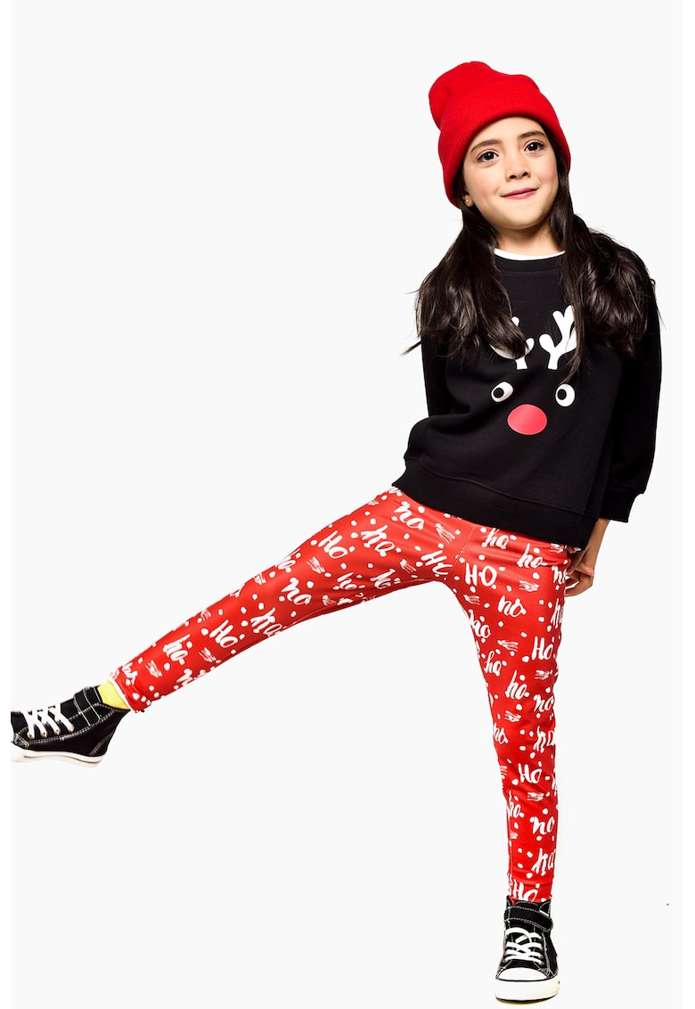 Bluza sport de bumbac cu tematica de Craciun