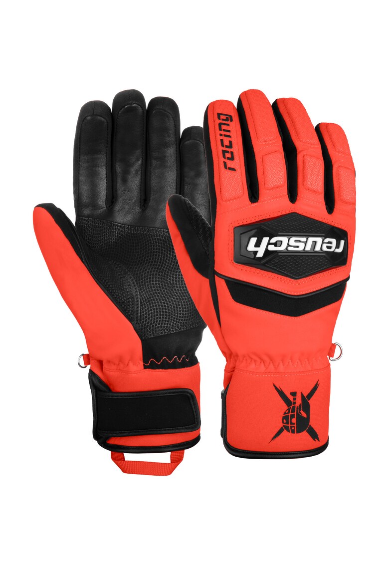 Manusi ski copii Worldcup Warrior R-TEX XT - negru/rosu fluo