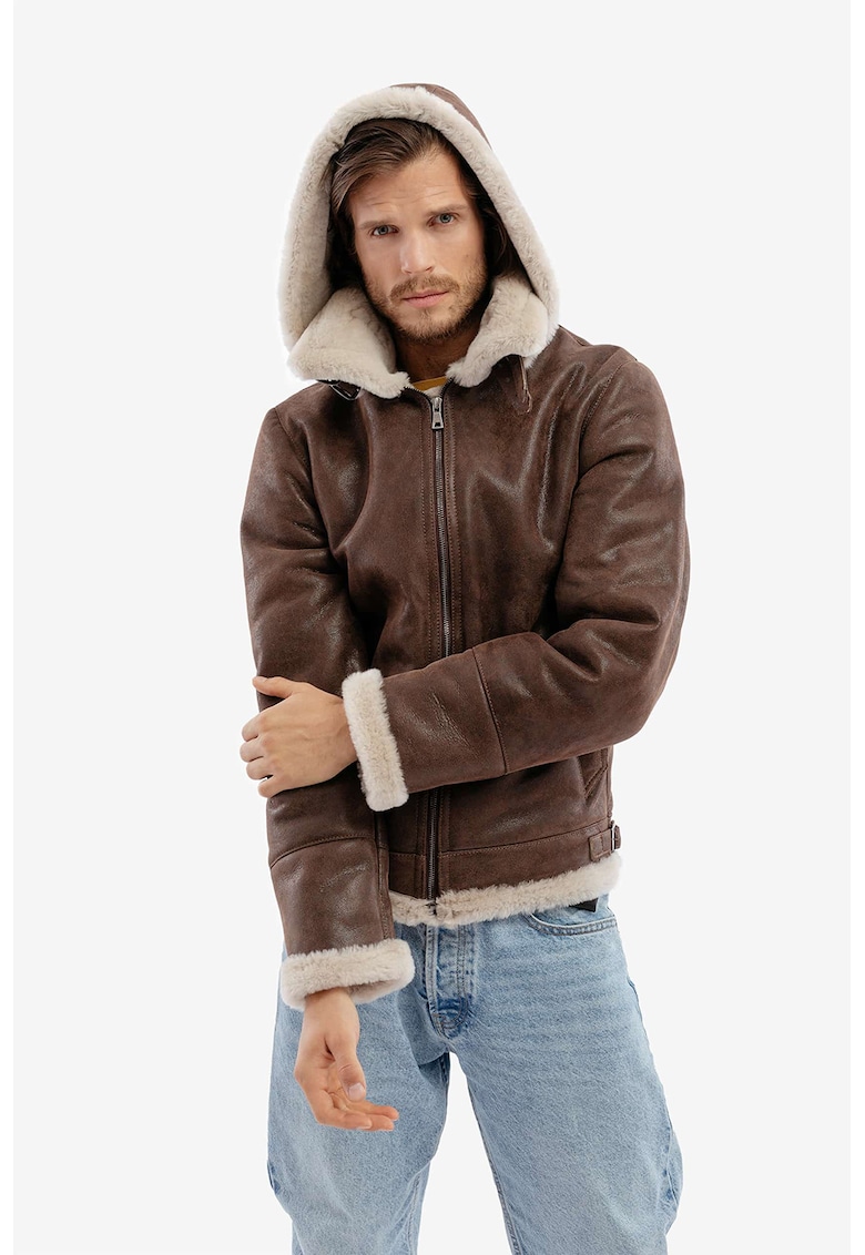 Jacheta din piele Vintage Aviator