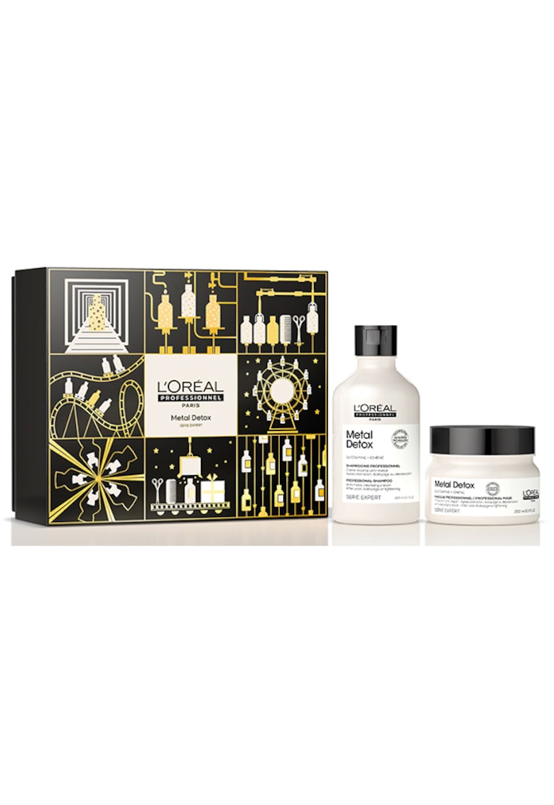 LOreal Professionnel Комплект Serie Expert Metal Detox: Шампоан – 300 мл + Маска – 250 мл за Жени LOreal Professionnel Комплект Serie Expert Metal Detox: Шампоан – 300 мл + Маска – 250 мл за Жени