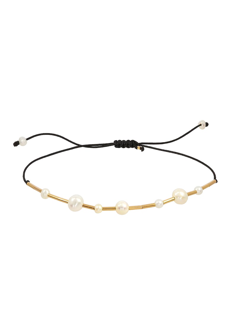 Bratara ajustabila din aur filat de 14K/20 si perle de cultura