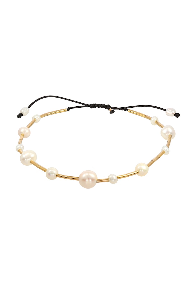 Bratara din aur filat de 14K/20 cu perle de cultura