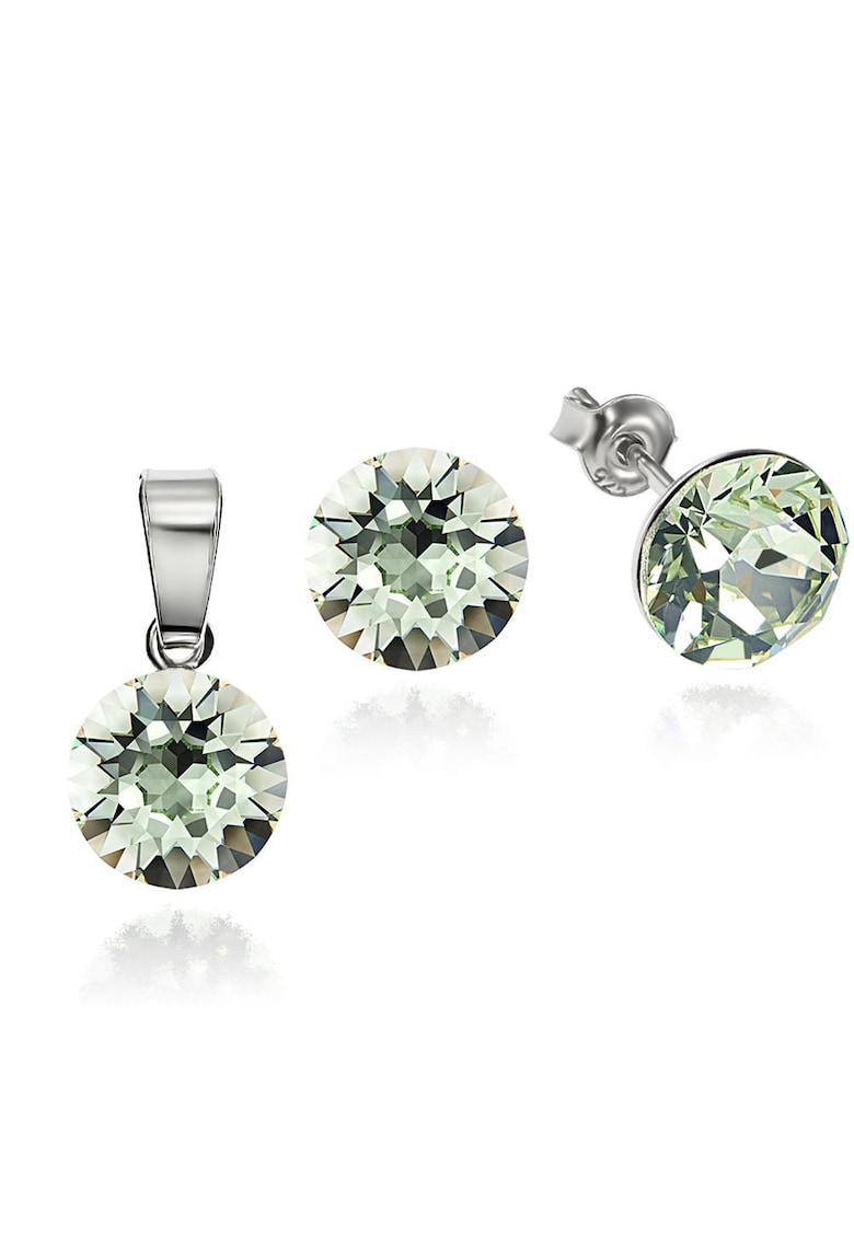 Set Argint 925 placat cu rodiu cu cristale Swarovski® 8mm Set Argint 925 placat cu rodiu cu cristale Swarovski® 8mm