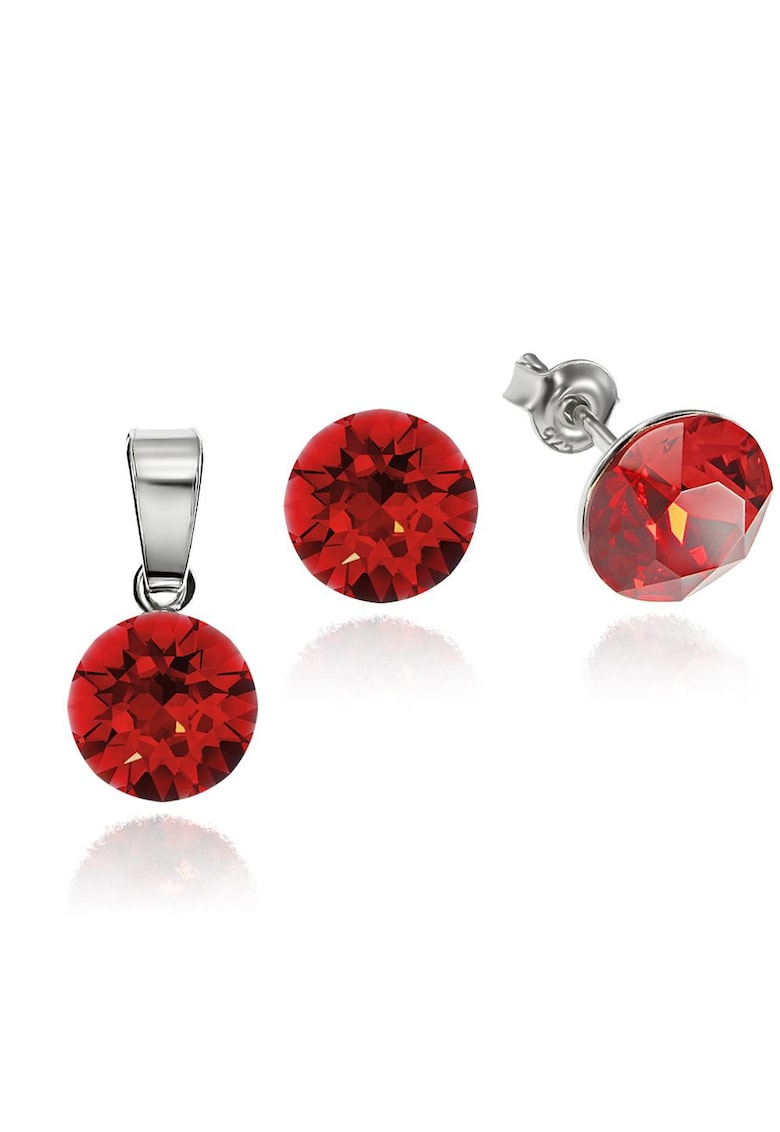 Set Argint 925 placat cu rodiu cu cristale Swarovski® 8mm Set Argint 925 placat cu rodiu cu cristale Swarovski® 8mm