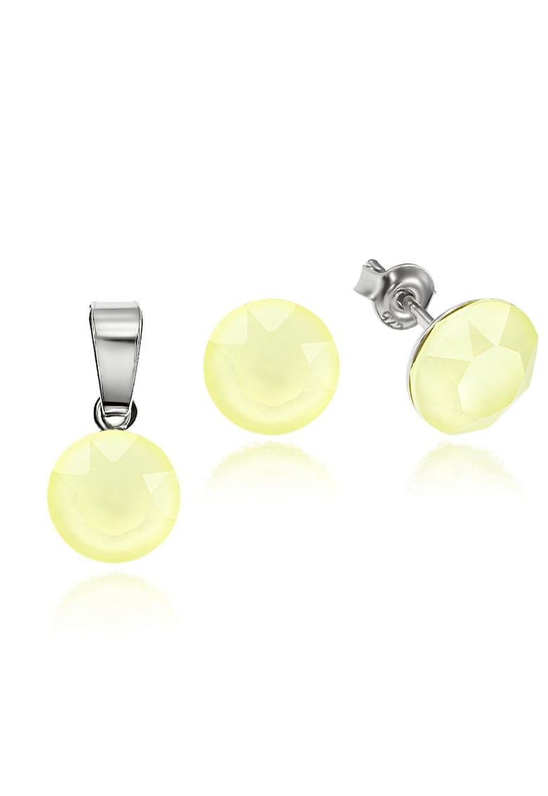 Set Argint 925 placat cu rodiu cu cristale Swarovski® 8mm Set Argint 925 placat cu rodiu cu cristale Swarovski® 8mm