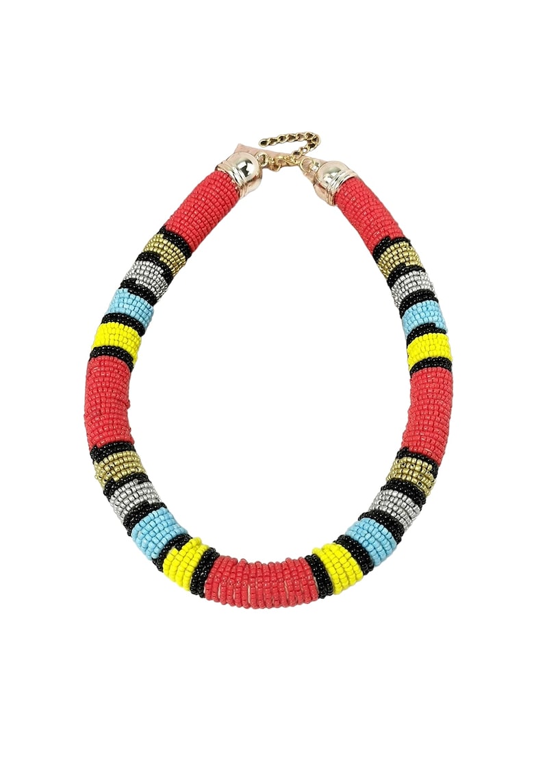Colier multicolor - cu margelute - stil african - Caspian C14 -
