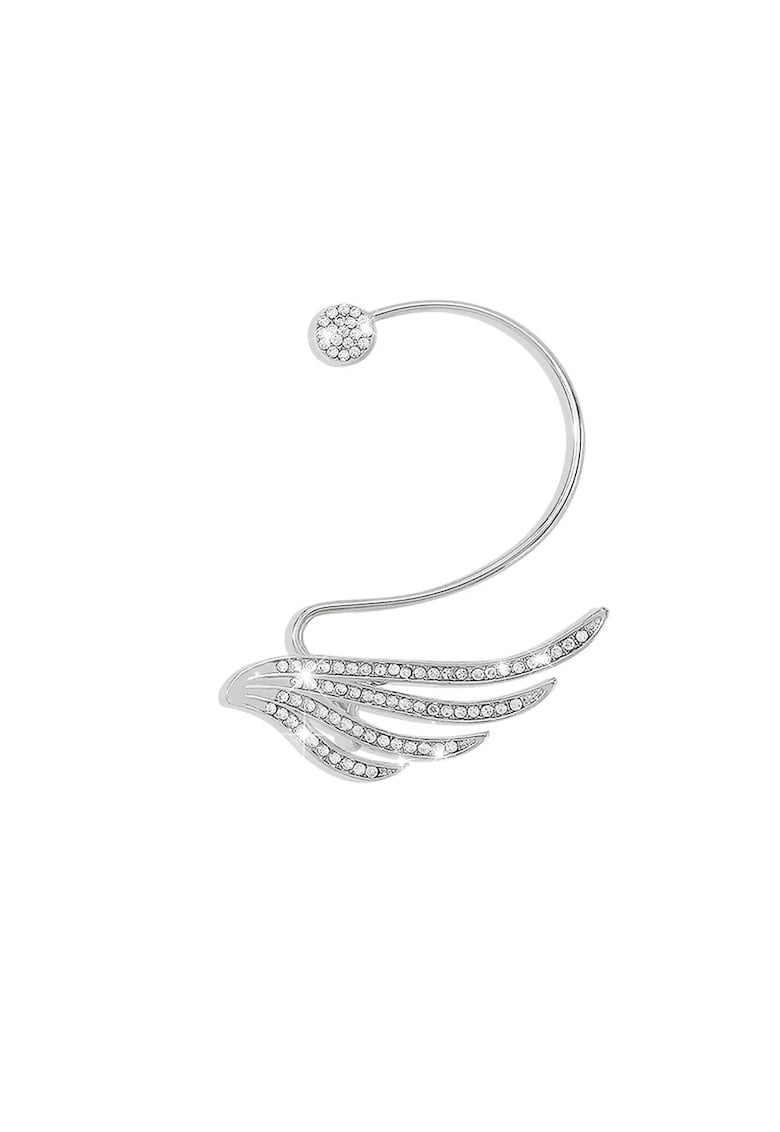 Cercel ear cuff - argintiu - cu pietre si aripi - Caitlin C4 - Cercel ear cuff - argintiu - cu pietre si aripi - Caitlin C4 -