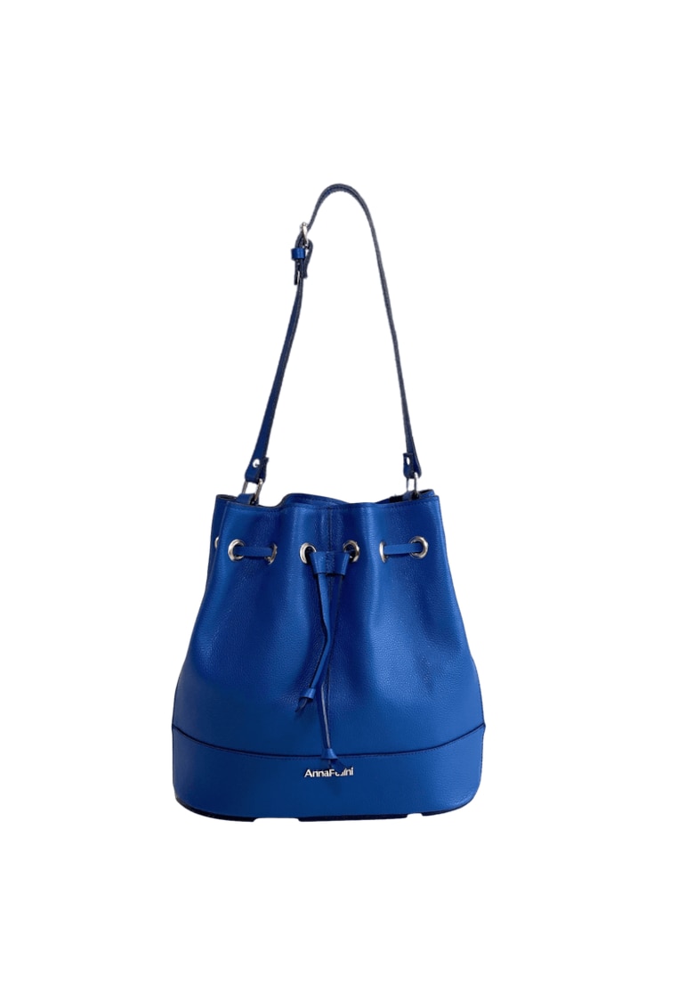 Geanta dama piele - Saculet mic albastru - 30x12x30 cm