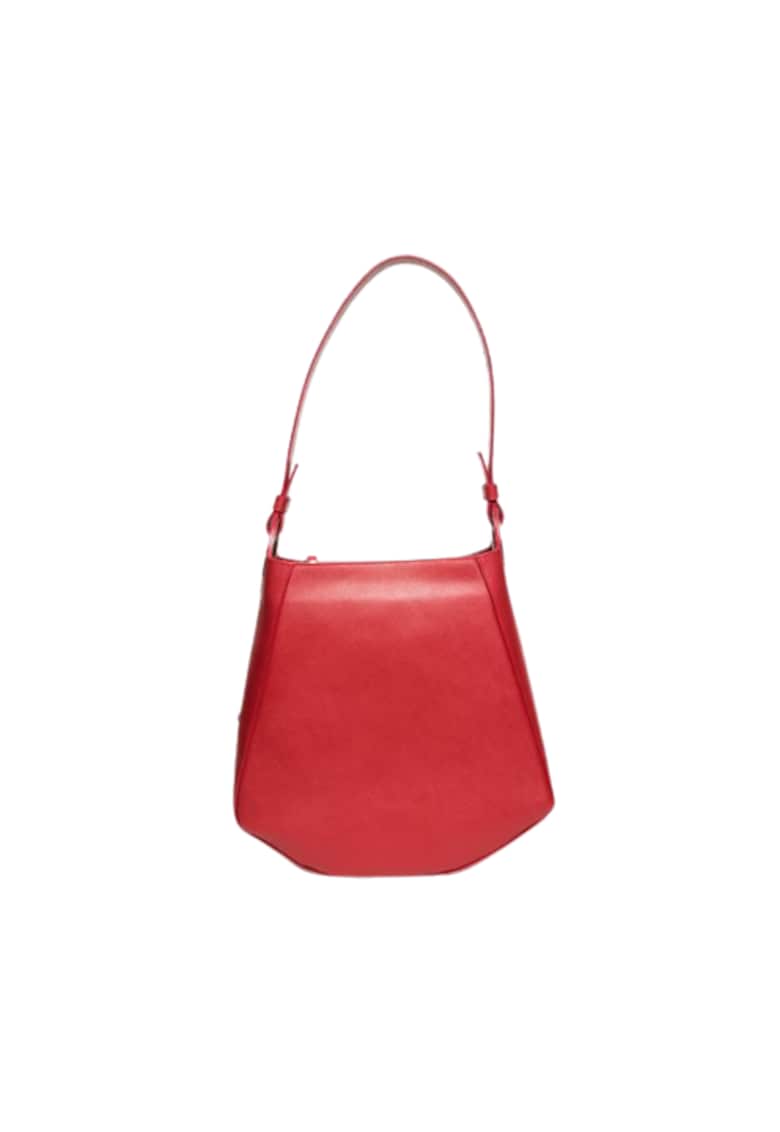 Geanta dama piele -  Sabina - rosu - 32x12x32 cm