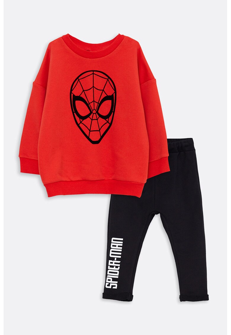 Set de bluza sport si pantaloni sport cu imprimeu Spiderman - 2 piese