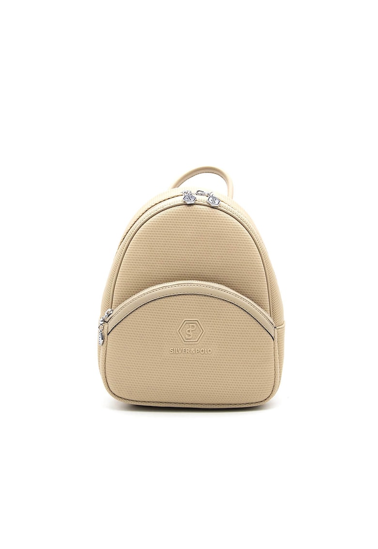 Rucsac cu buzunar exterior si barete ajustabile - Maro camel