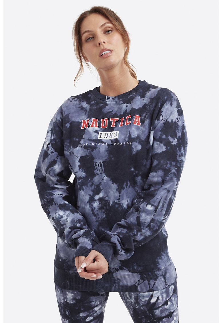 Bluza sport supradimensionata cu model tie-dye Safia