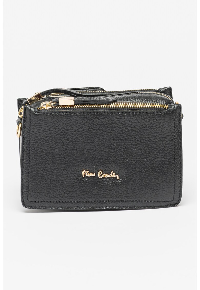 Geanta crossbody de piele cu compartimente multiple