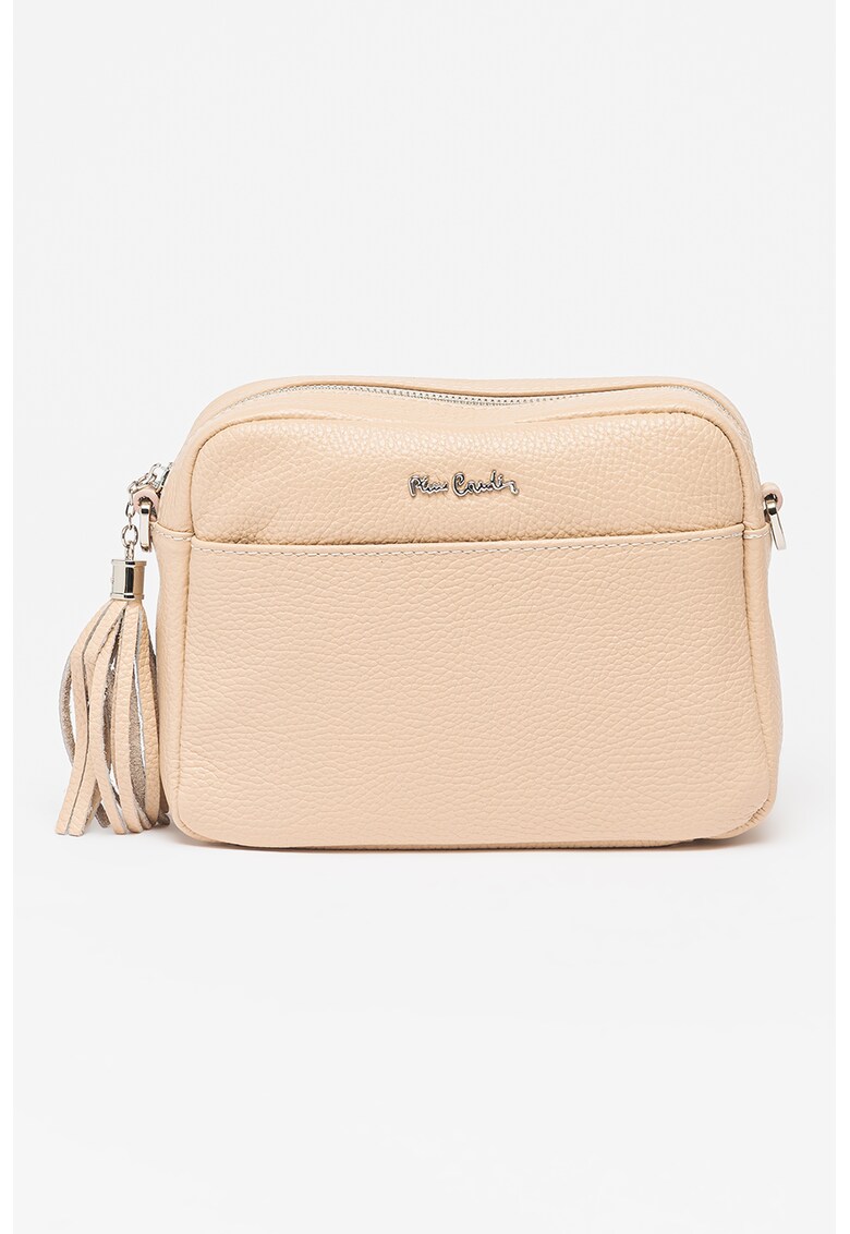Geanta crossbody de piele cu canafi