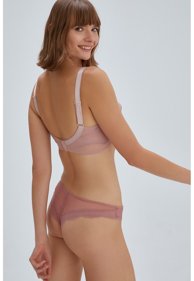 Sutien fara burete cu insertii de dantela