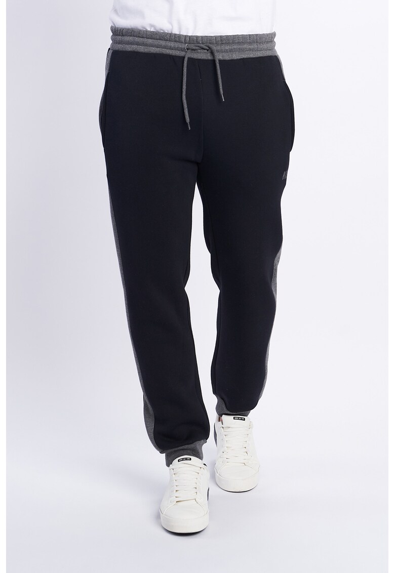 Pantaloni sport cu benzi laterale contrastante
