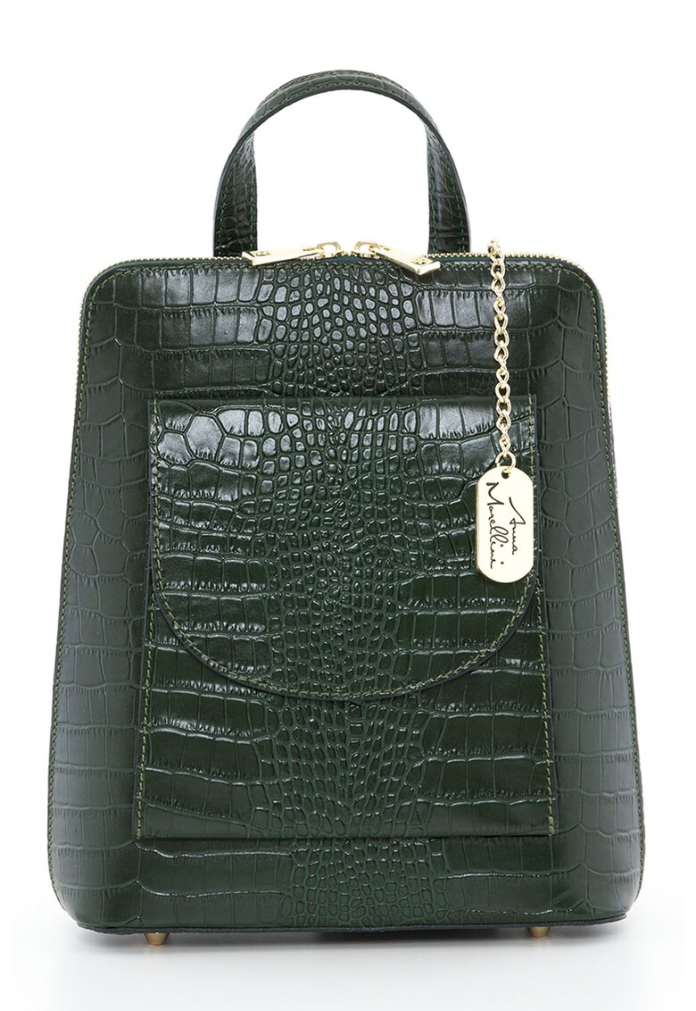 Rucsac de piele cu model piele de reptila Viviana