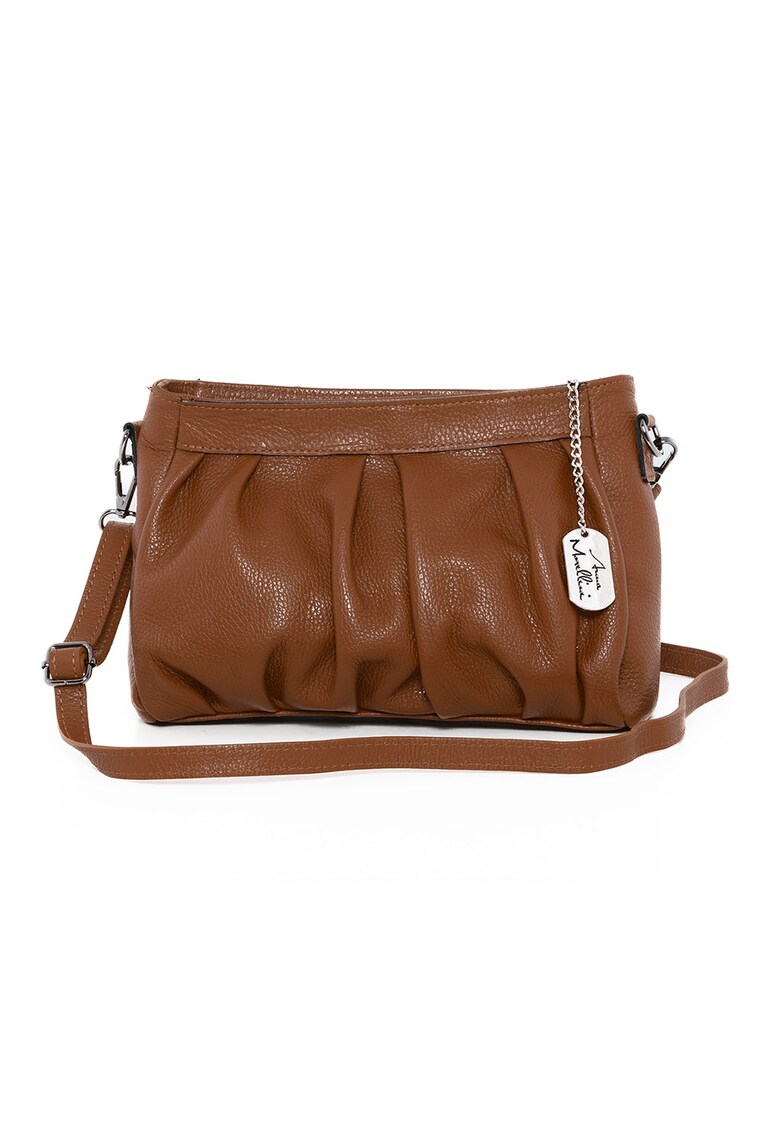 Geanta crossbody de piele cu aspect texturat Filomena