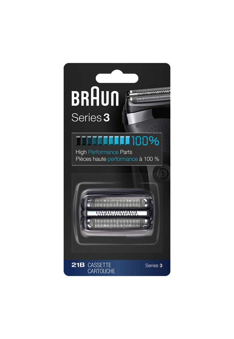 Rezerva aparat de ras 21B - compatibil Series 3 - barbierit uscat si umed - negru