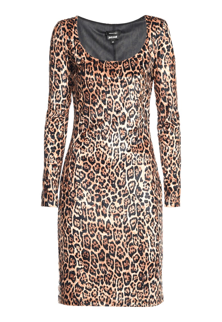 Rochie midi cu model cu animal print