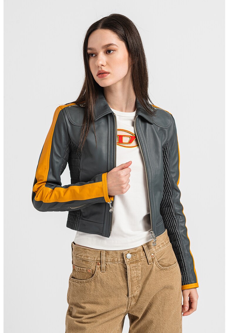 Jacheta regular fit din piele S-Saskia
