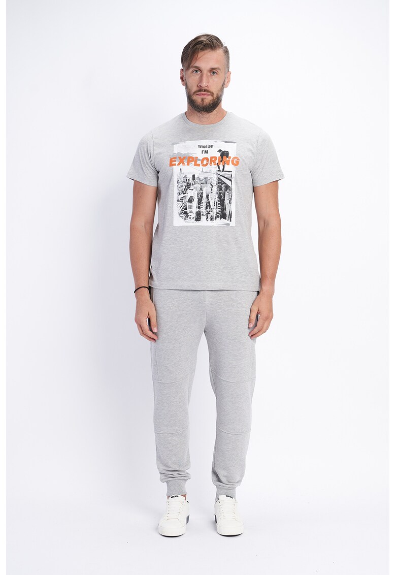Pantaloni sport cu buzunare cu fermoar