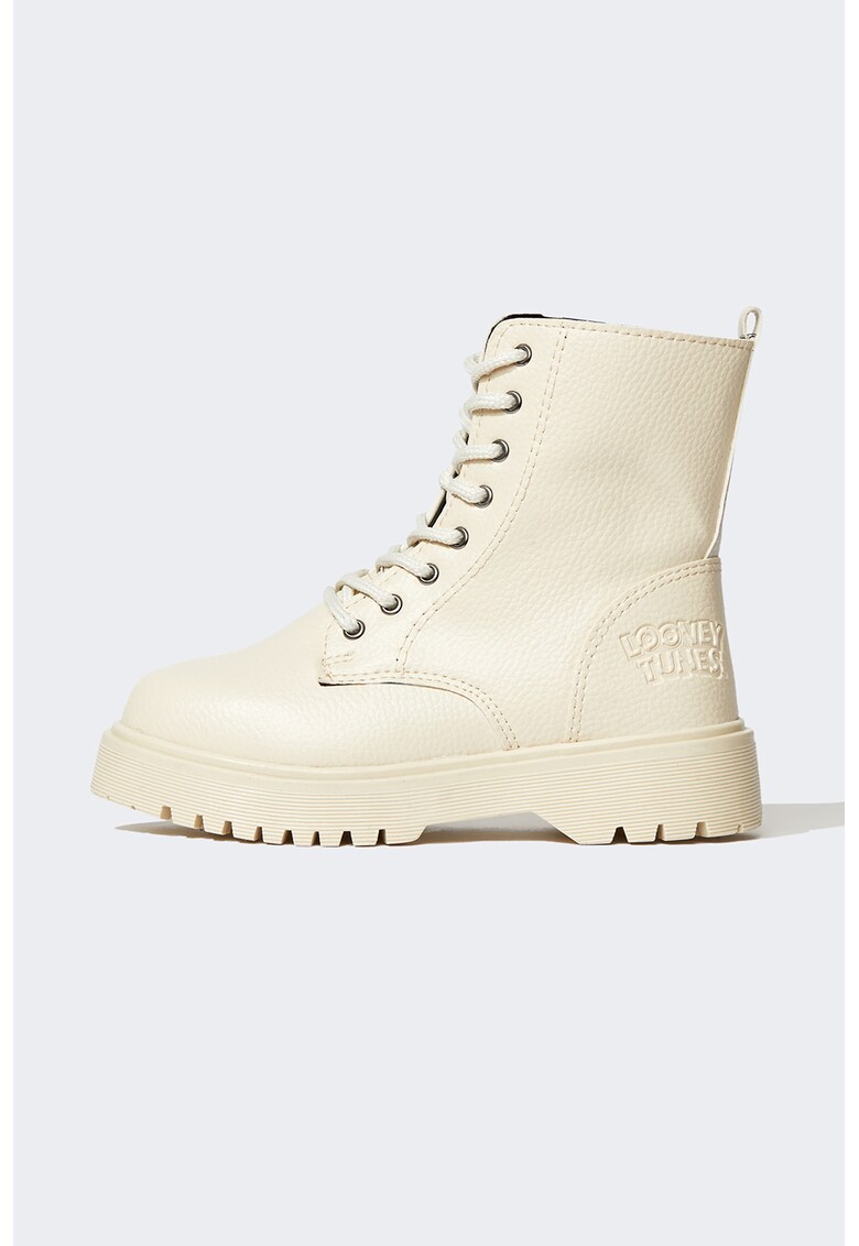 Bocanci de piele ecologica cu aspect texturat