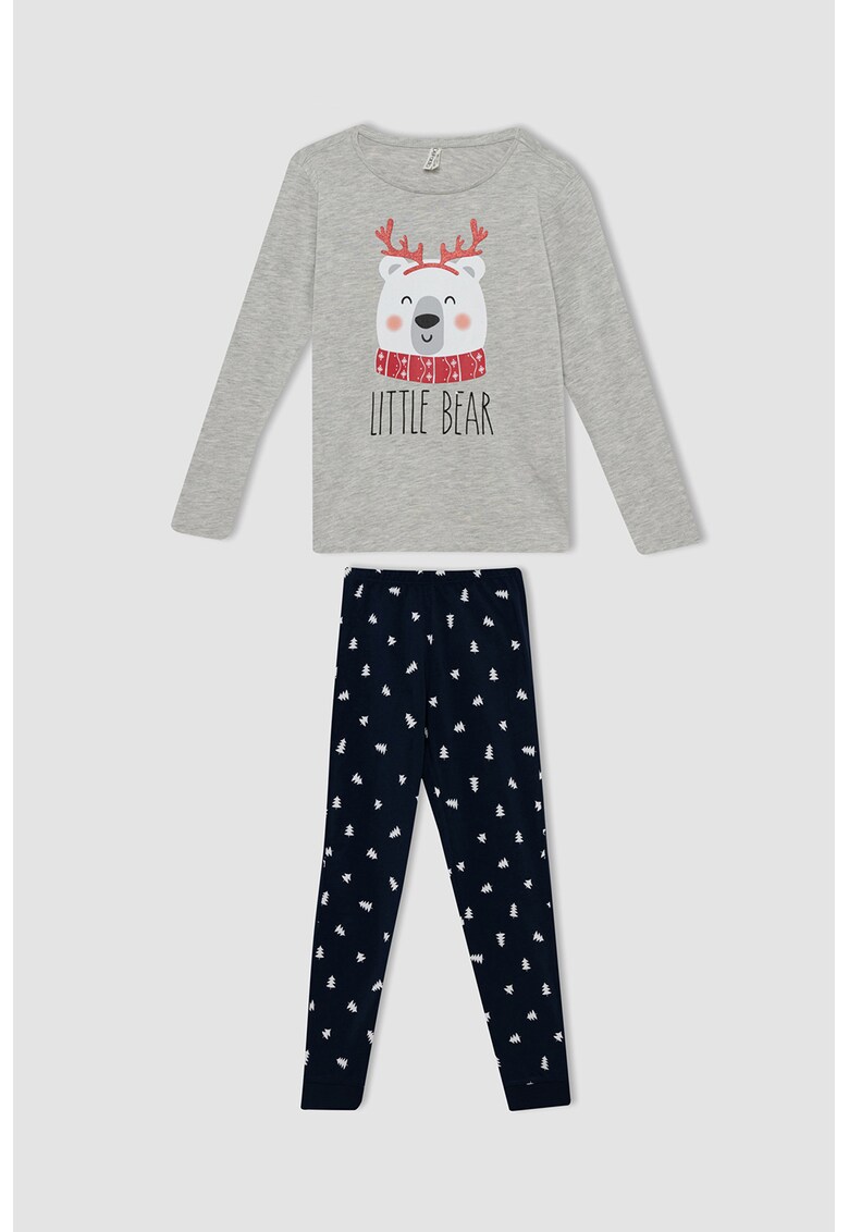 Pijama cu imprimeu grafic