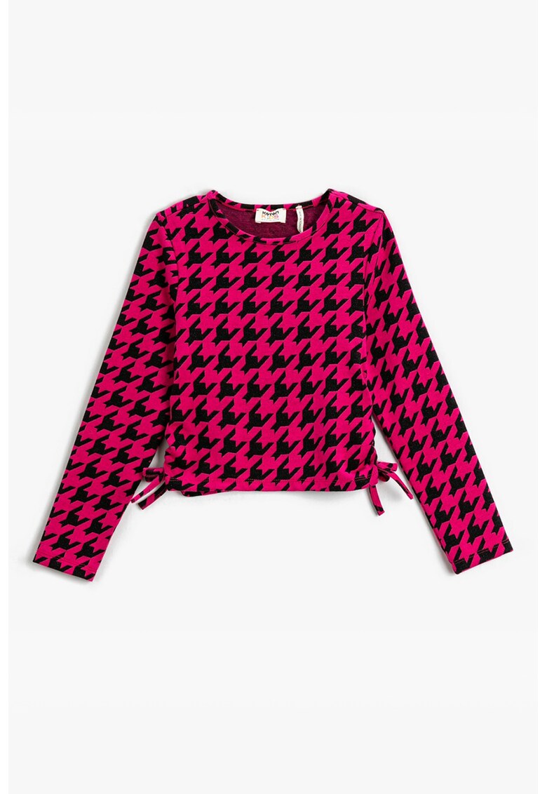 Bluza cu imprimeu houndstooth