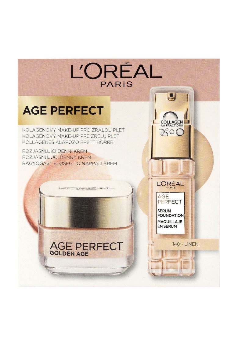 L'Oréal Paris Age Perfect Set Duopack - 140 Linen (Age Perfect Golden Age Cremă de zi 50 ml + Age Perfect Fond de ten 140 Linen)