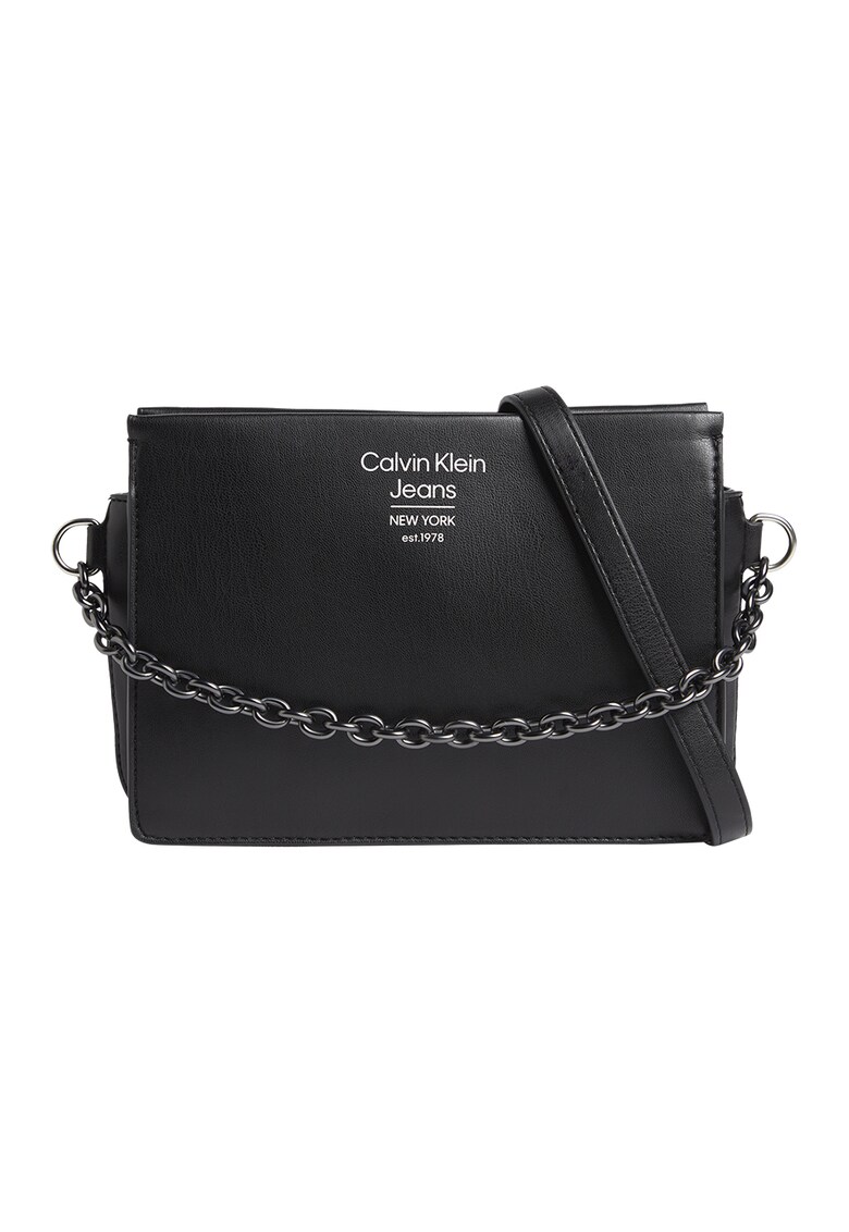 Geanta crossbody de piele ecologica cu maner de lant