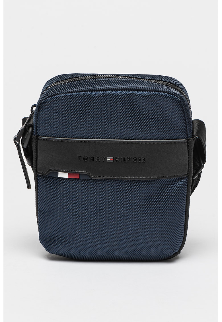 Geanta crossbody cu insertii din piele ecologica