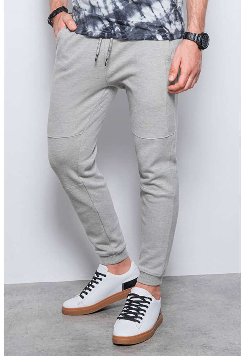Pantaloni sport din bumbac cu buzunare laterale