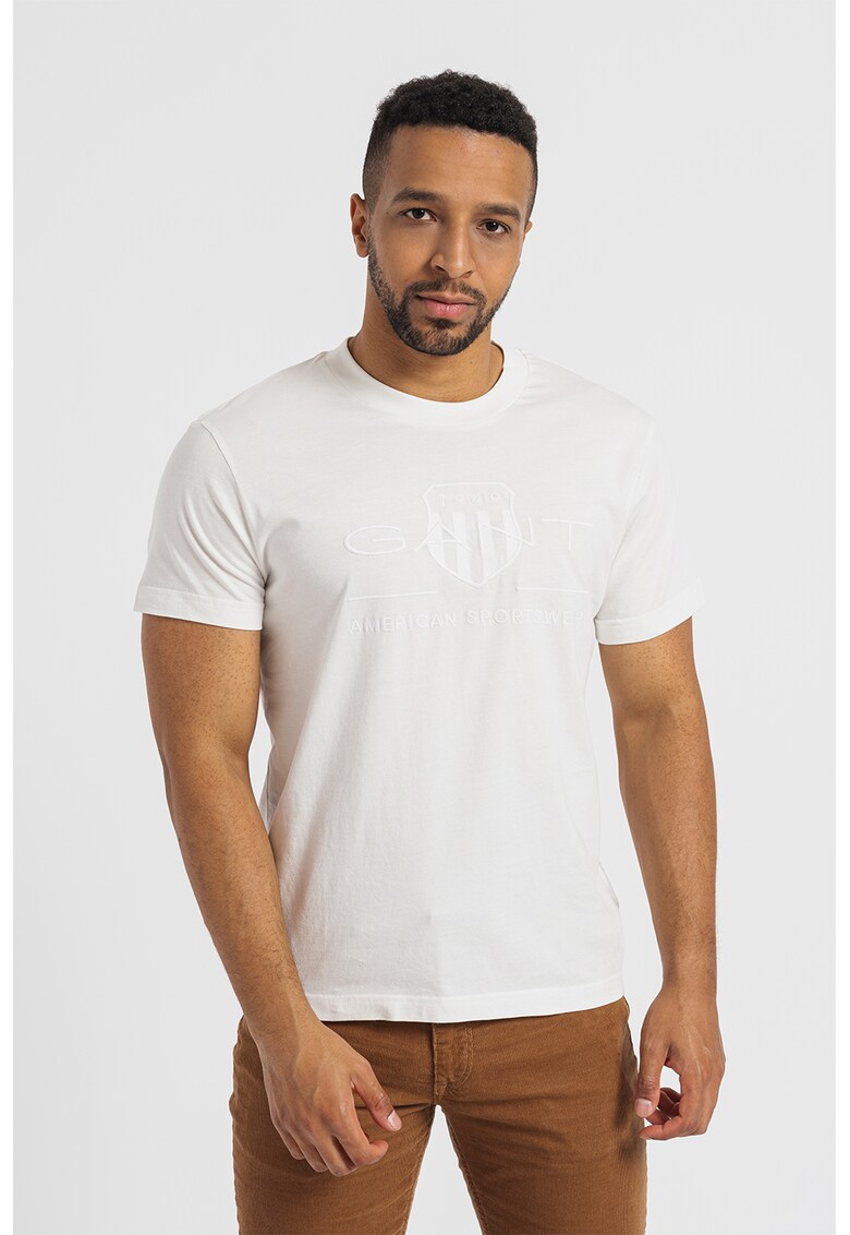 Tricou de bumbac Archive Shield - Alb
