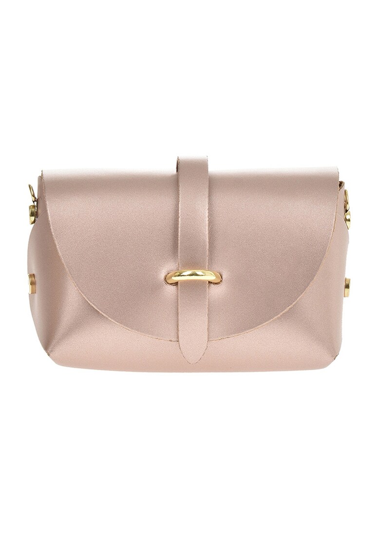 Geanta crossbody de piele cu bareta din lant