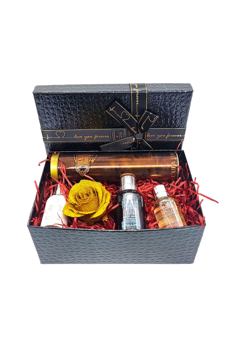 Set Cuba Magnum pentru barbati - Gel de dus Ylang-Ylang 100ml - Apa de Toaleta Cuba Magnum Gold - 130ml; Gel de dus Orange & Bergamot 50ml; Lotiune de corp Vetiver & Grapefruit - 50ml