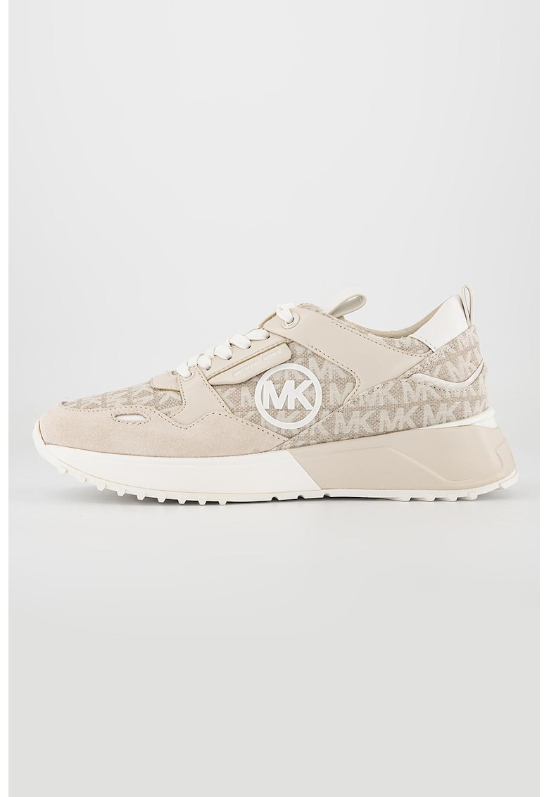 Pantofi sport de piele ecologica si material textil