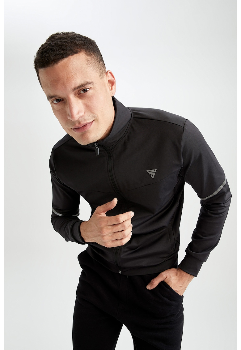 Bluza sport slim fit cu fermoar