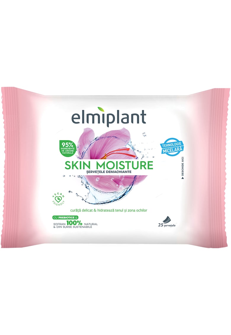 Servetele demachiante  pentru ten sensibil si uscat - 25 bucati