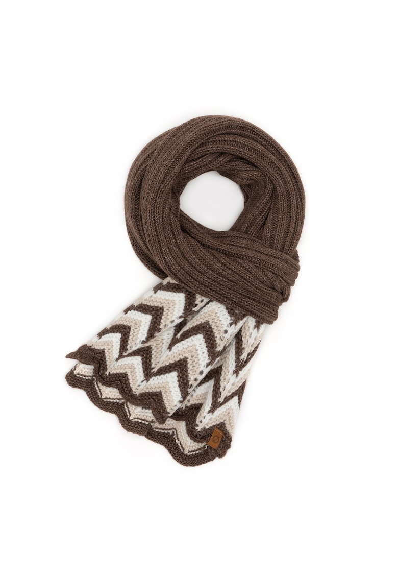 Fular dama Brodrene - Acril - 210x40 cm - Maro