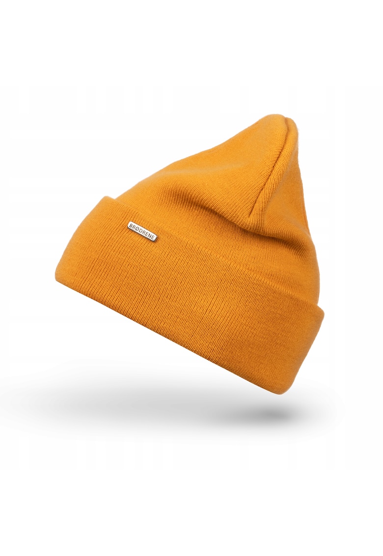 Caciula tip beanie dama - Brodrene - Acril - 55-58 cm - Galben