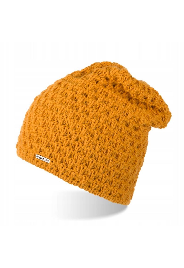 Caciula dama - Brodrene - Lana - 55-58 cm - Galben ocru