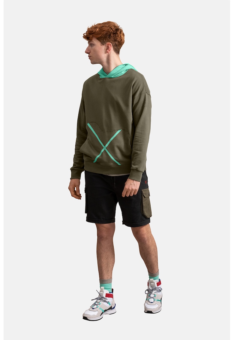 Hanorac unisex cu model colorblock