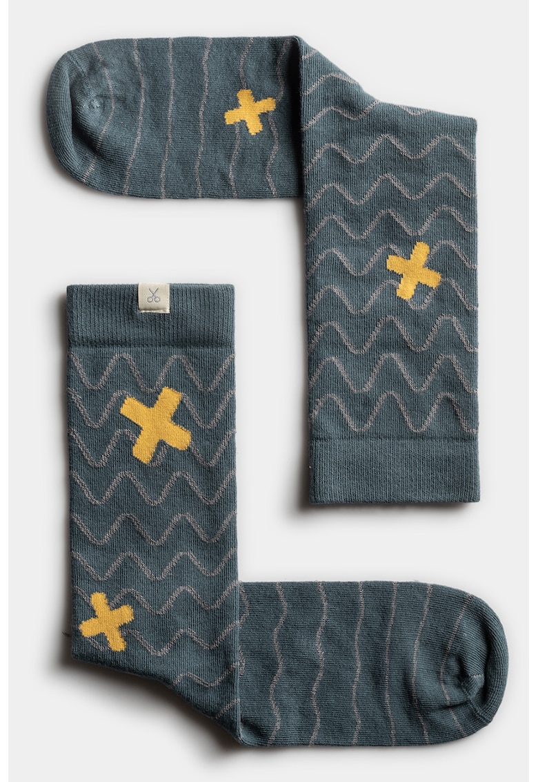 Sosete unisex din amestec de bumbac cu model