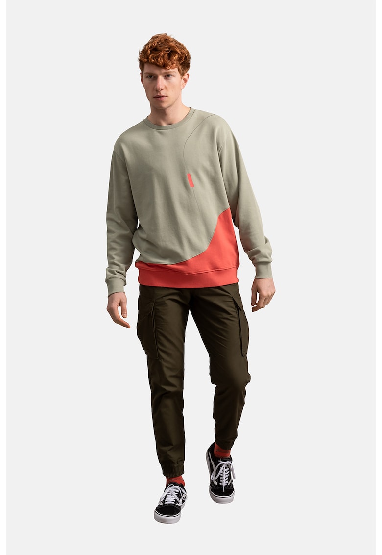 Bluza sport unisex cu model colorblock