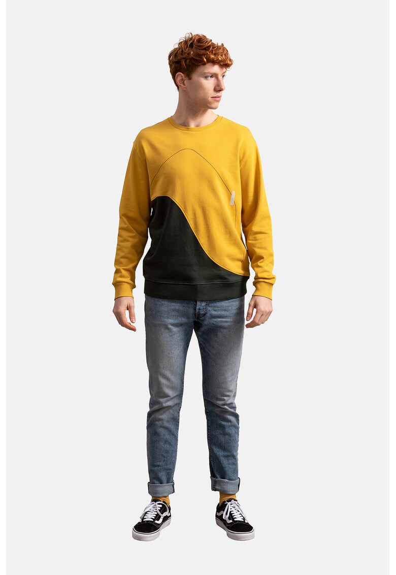Bluza sport unisex cu model colorblock Bluză